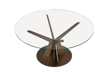 TREE - Round glass table with metal base by Tonin Casa - view 3